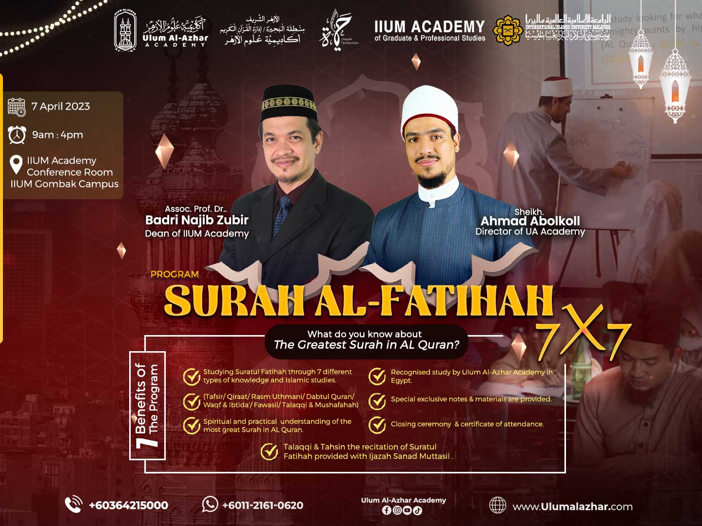 PROGRAM SURAH AL-FATIHAH 7X7 - Ulum Al-Azhar Academy